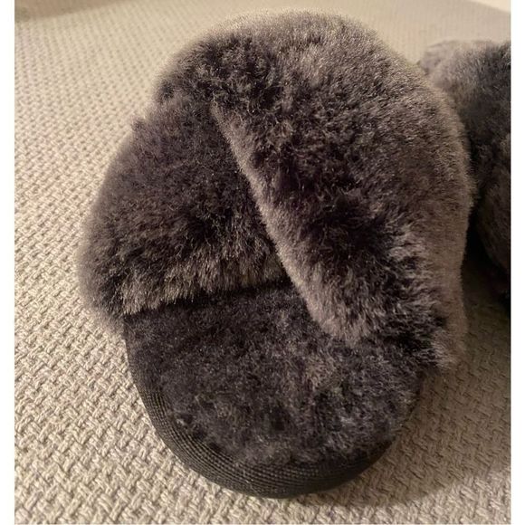 EMU AUSTRALIA SLIPPERS Slip On Gray Mayberry Sheepskin Fuzzy slipper shoes sz W - Picture 4 of 11